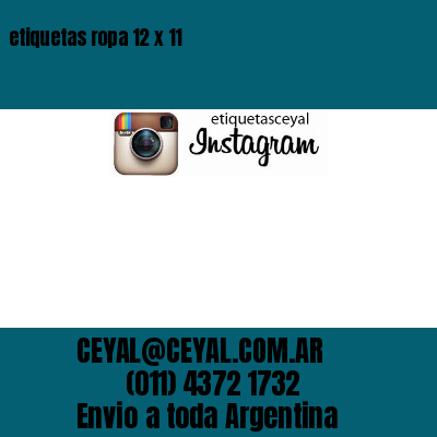 etiquetas ropa 12 x 11