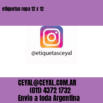 etiquetas ropa 12 x 12