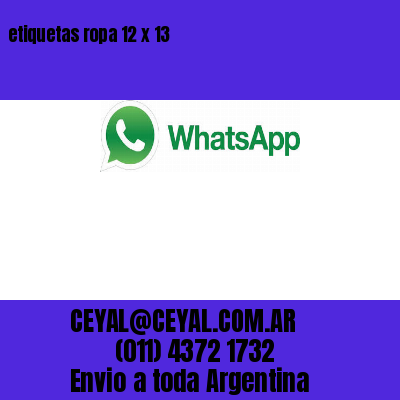 etiquetas ropa 12 x 13