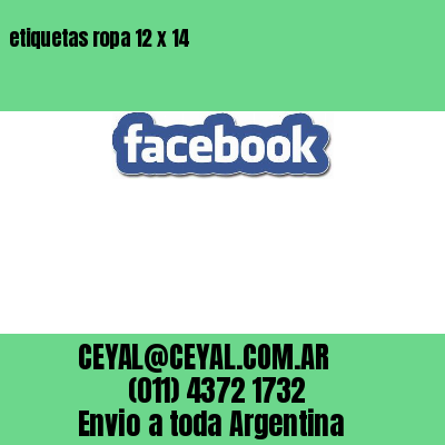 etiquetas ropa 12 x 14