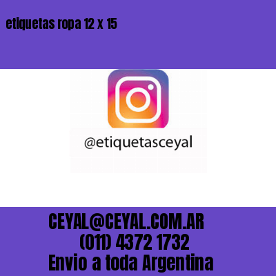 etiquetas ropa 12 x 15