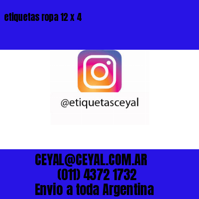 etiquetas ropa 12 x 4