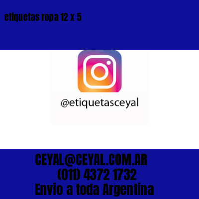 etiquetas ropa 12 x 5