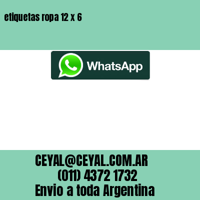 etiquetas ropa 12 x 6