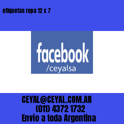 etiquetas ropa 12 x 7
