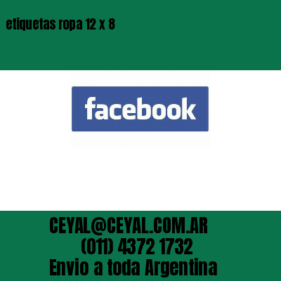 etiquetas ropa 12 x 8