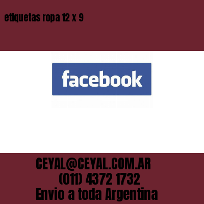 etiquetas ropa 12 x 9
