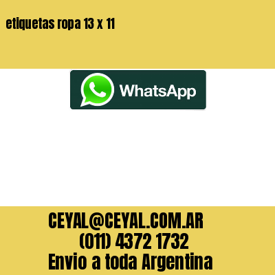 etiquetas ropa 13 x 11