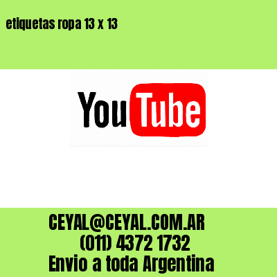 etiquetas ropa 13 x 13