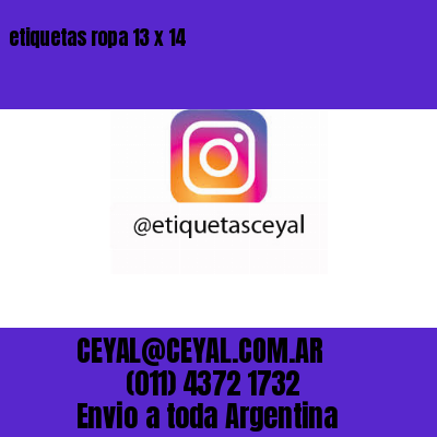 etiquetas ropa 13 x 14