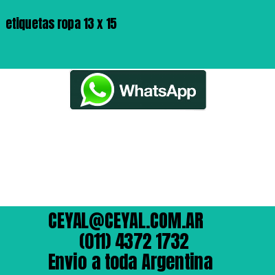 etiquetas ropa 13 x 15