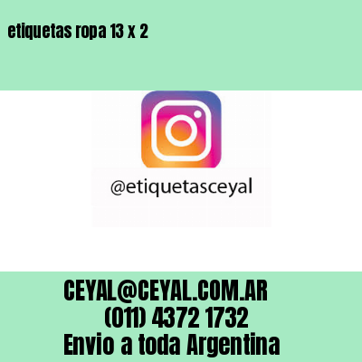 etiquetas ropa 13 x 2