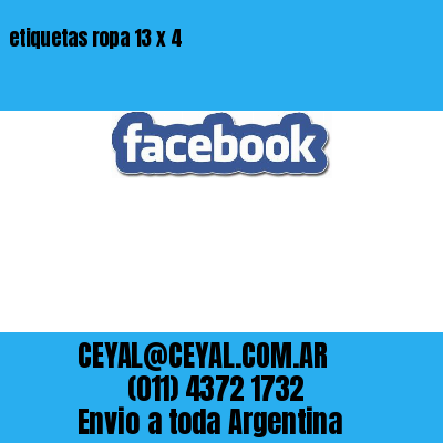 etiquetas ropa 13 x 4