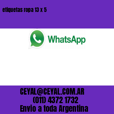 etiquetas ropa 13 x 5