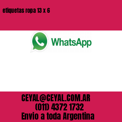 etiquetas ropa 13 x 6