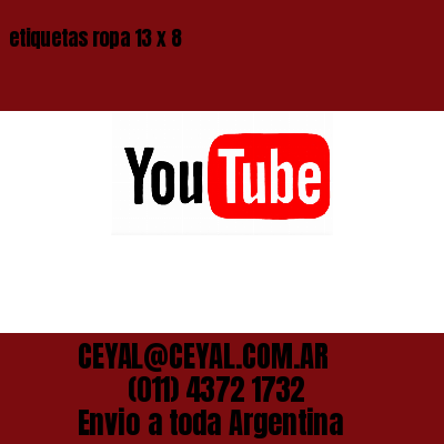 etiquetas ropa 13 x 8