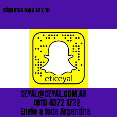 etiquetas ropa 14 x 10