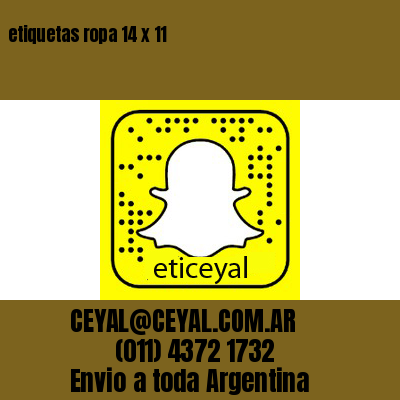 etiquetas ropa 14 x 11