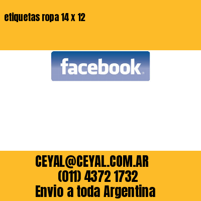 etiquetas ropa 14 x 12