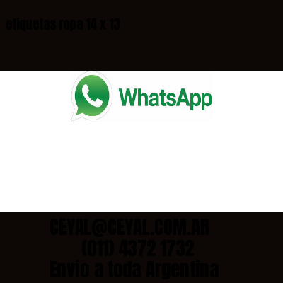 etiquetas ropa 14 x 13