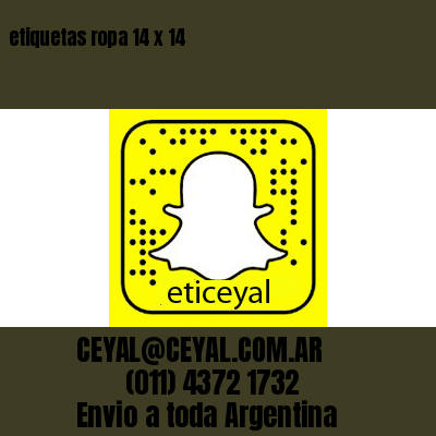 etiquetas ropa 14 x 14