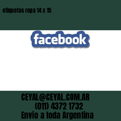 etiquetas ropa 14 x 15