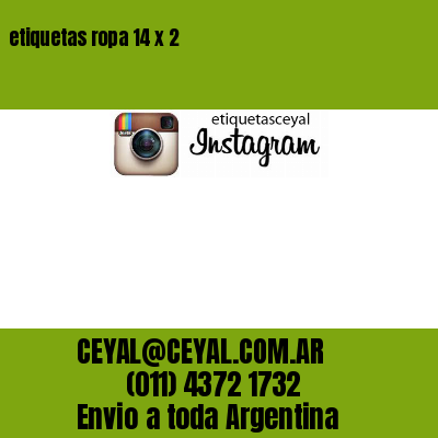 etiquetas ropa 14 x 2