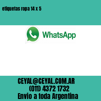 etiquetas ropa 14 x 5