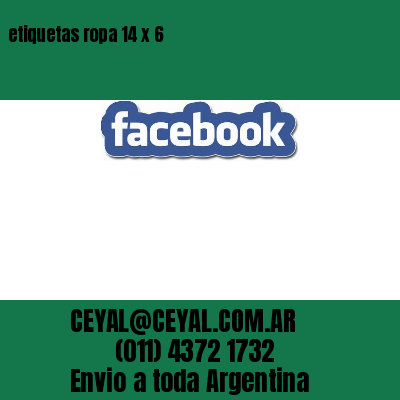 etiquetas ropa 14 x 6