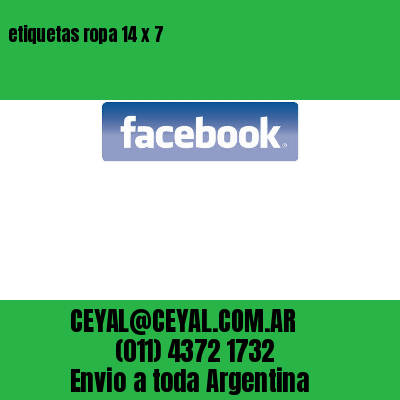 etiquetas ropa 14 x 7