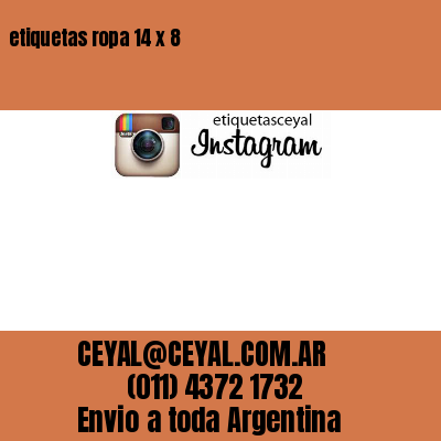 etiquetas ropa 14 x 8