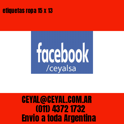 etiquetas ropa 15 x 13