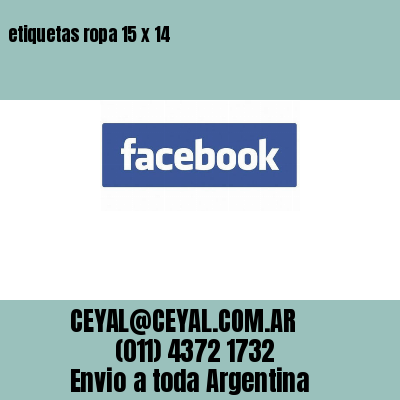 etiquetas ropa 15 x 14