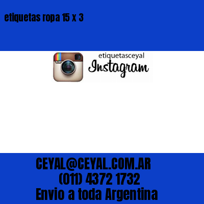 etiquetas ropa 15 x 3