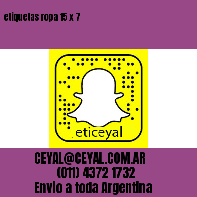etiquetas ropa 15 x 7