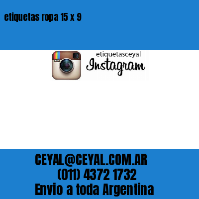 etiquetas ropa 15 x 9