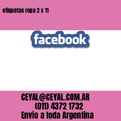 etiquetas ropa 2 x 11