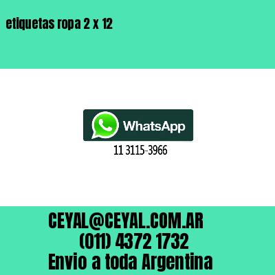 etiquetas ropa 2 x 12