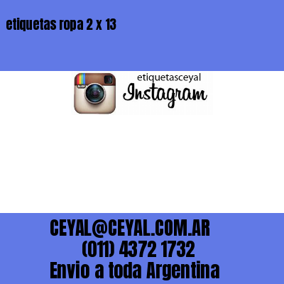etiquetas ropa 2 x 13