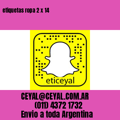 etiquetas ropa 2 x 14
