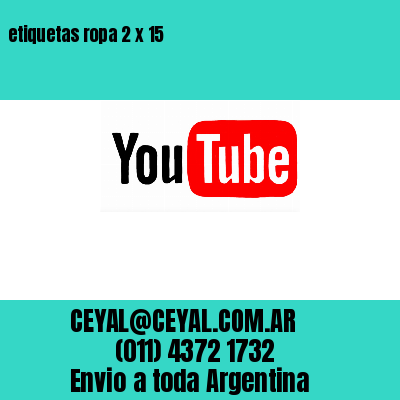 etiquetas ropa 2 x 15