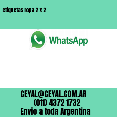 etiquetas ropa 2 x 2