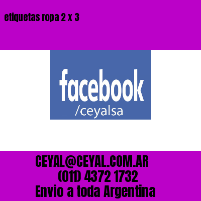 etiquetas ropa 2 x 3