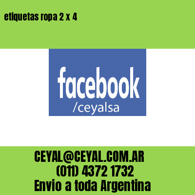 etiquetas ropa 2 x 4