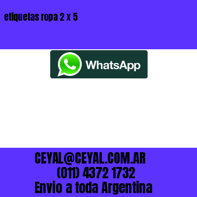 etiquetas ropa 2 x 5