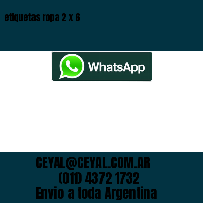 etiquetas ropa 2 x 6