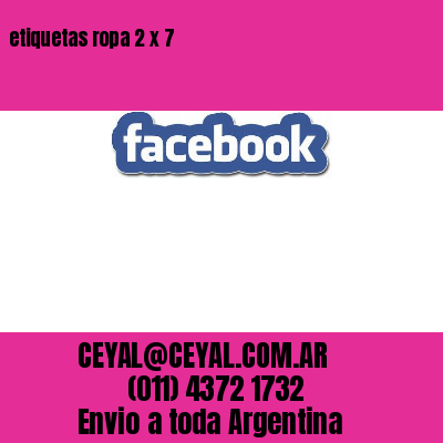 etiquetas ropa 2 x 7