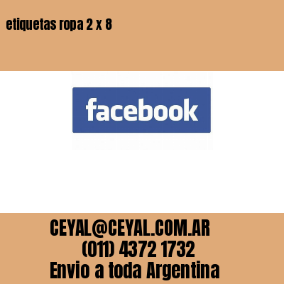 etiquetas ropa 2 x 8