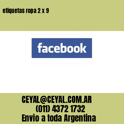 etiquetas ropa 2 x 9