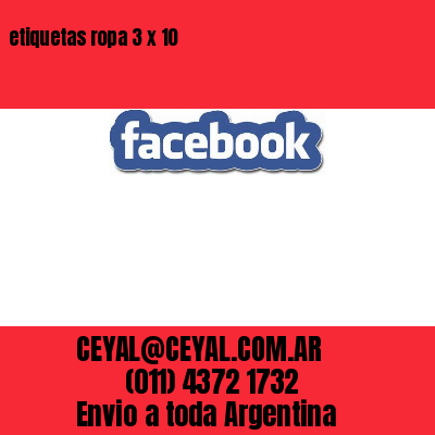 etiquetas ropa 3 x 10
